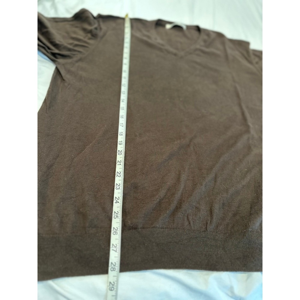 Old Navy Preppy V-Neck Pullover Sweater Sz:XXL Brown Classic Knit 100% Cotton - Picture 4 of 7